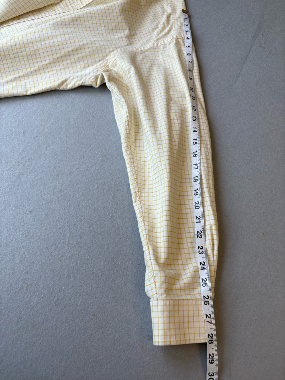 Ralph Lauren Men’s Yellow Windowpane Button-Down Shirt Blake 100% Cotton sz L - Picture 7 of 8